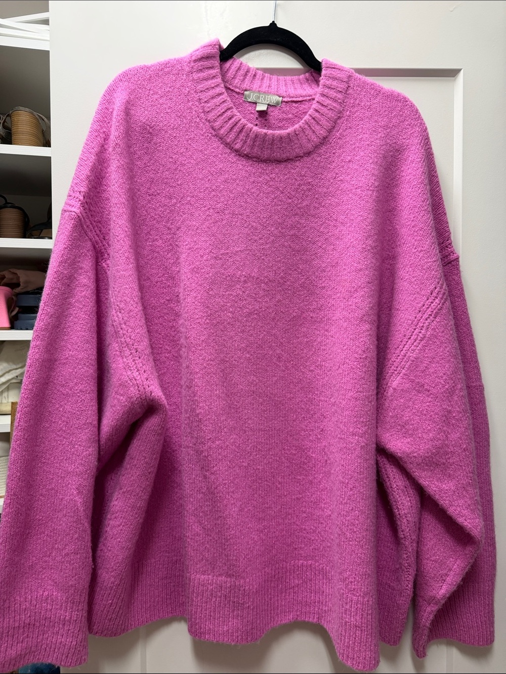 J. Crew Women’s Crewneck Sweater in Hot Pink